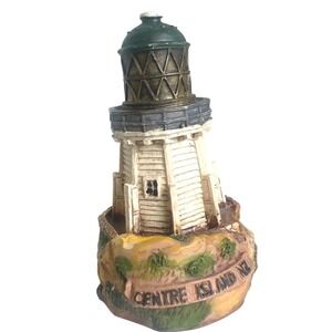 Centre Island NY Lighthouse Figurine Hand Painted Resin Collectible Nautical‎